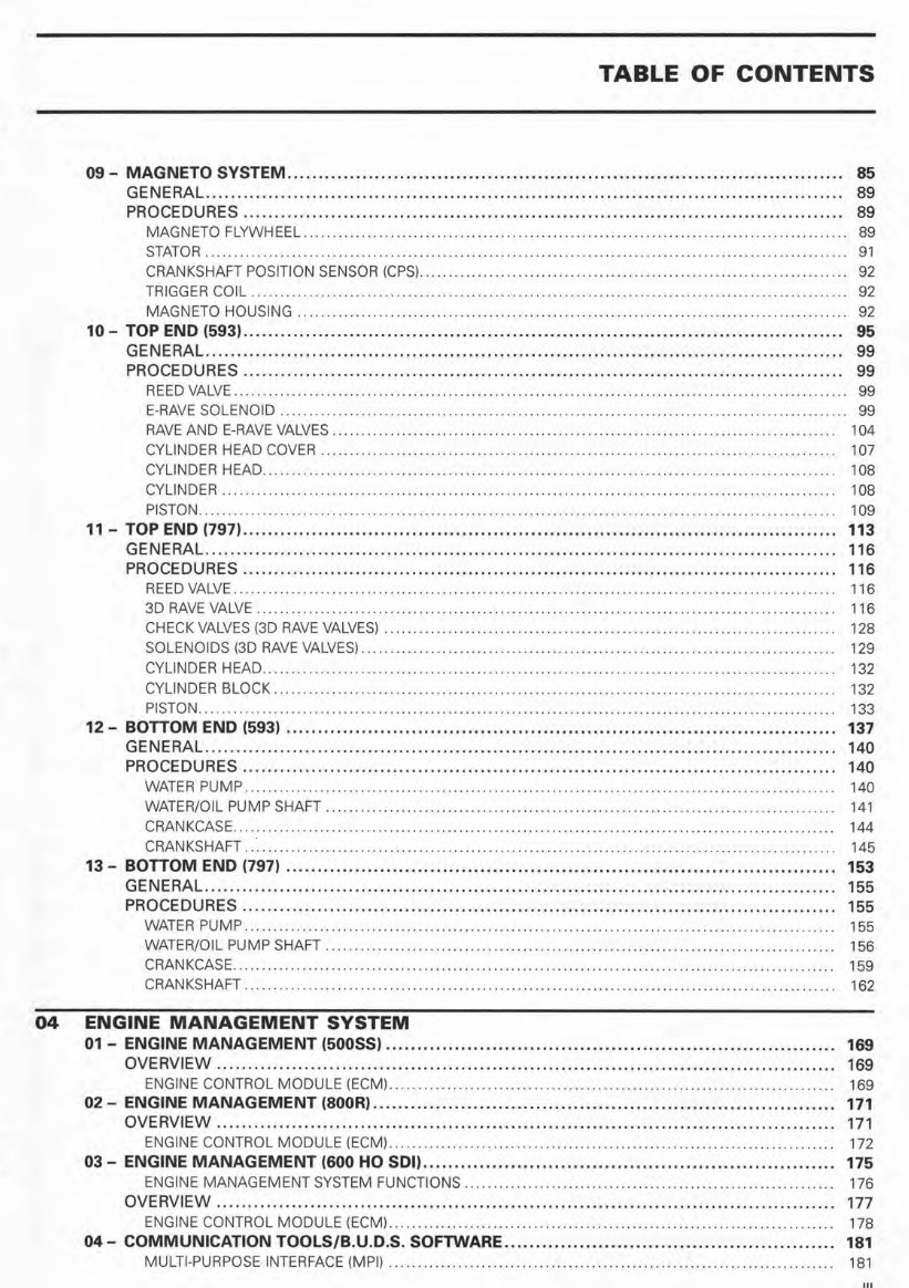 2008 Skidoo Rev XP snowmobile service repair manual preview img 3