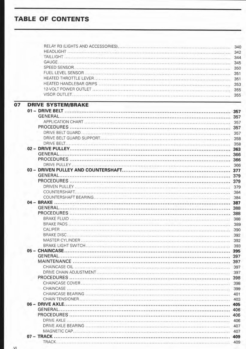 2008 Skidoo Rev XP snowmobile service repair manual preview img 6
