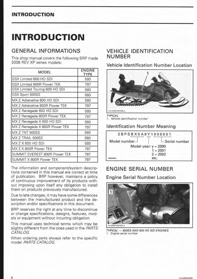 2008 Skidoo Rev XP snowmobile service repair manual preview img 9