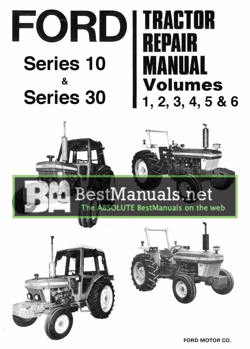 Ford 2810 / 2910 / 3910 Tractor Service & Repair Manual preview img 1
