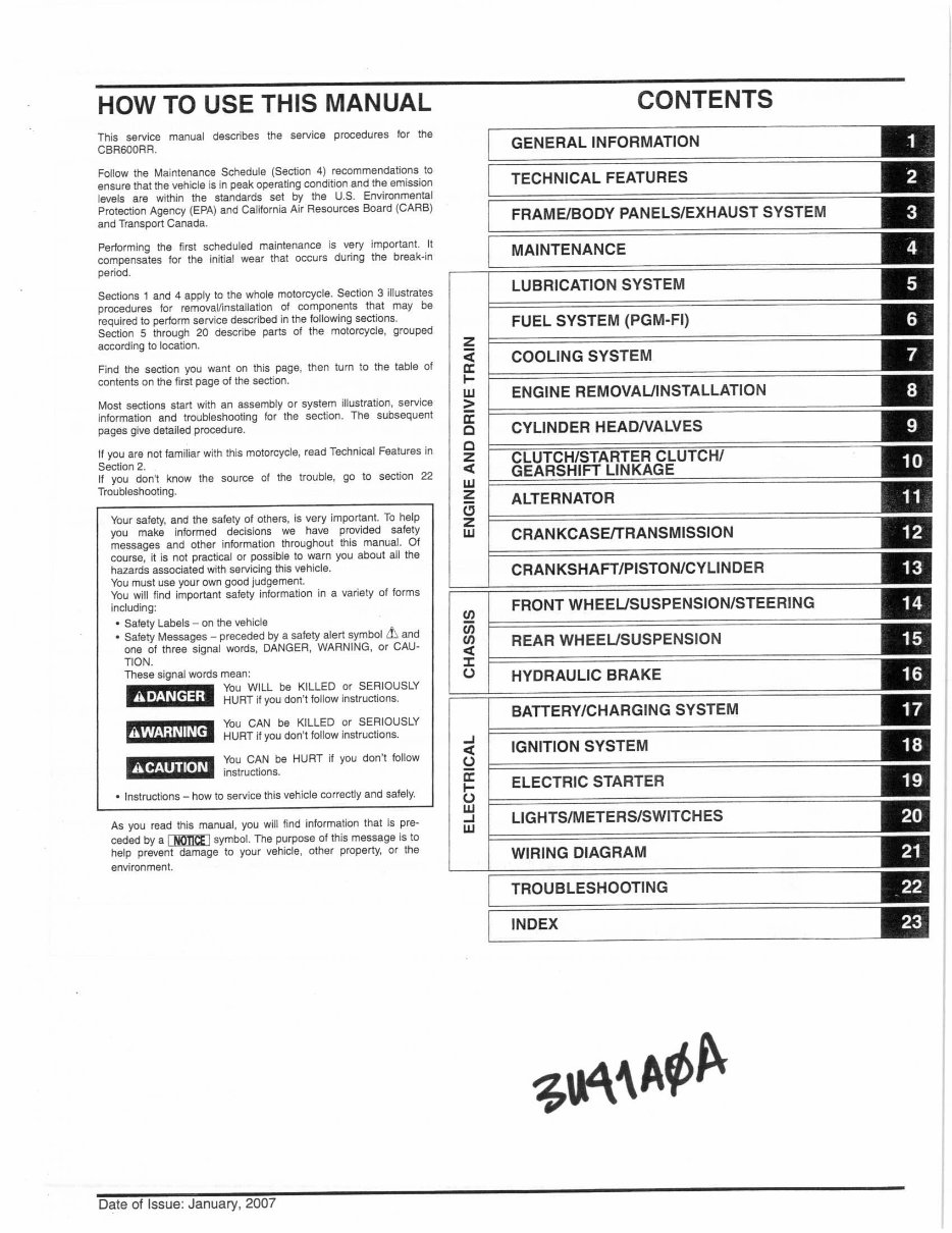 2008 Honda CBR600RR 600RR CBR 600 RR Service & Repair Manual preview img 1