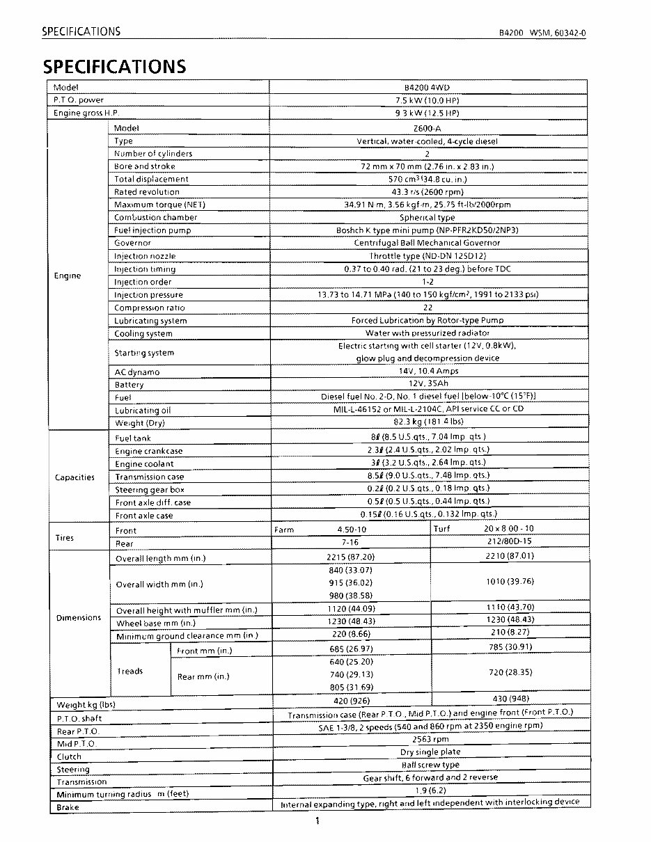 KUBOTA B4200 COMPACT Tractor RC44 42 MOWER Workshop Service Manual preview img 1