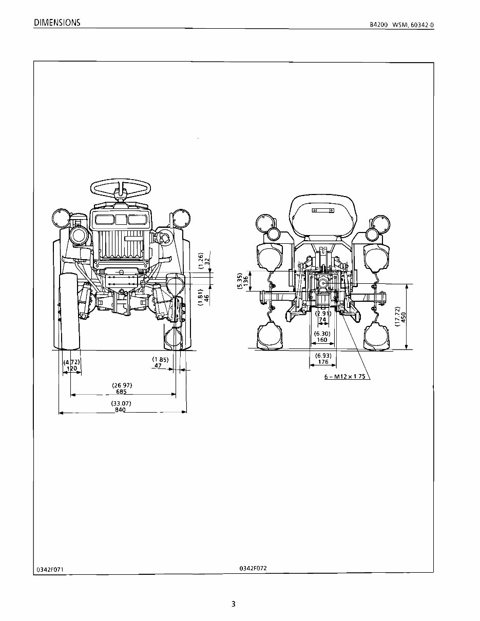 KUBOTA B4200 COMPACT Tractor RC44 42 MOWER Workshop Service Manual preview img 3