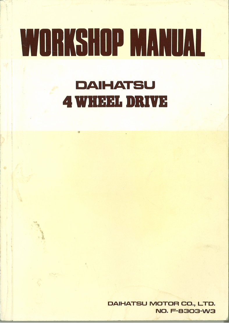 Daihatsu F20 F50 4WD Service & Repair Manual preview img 1