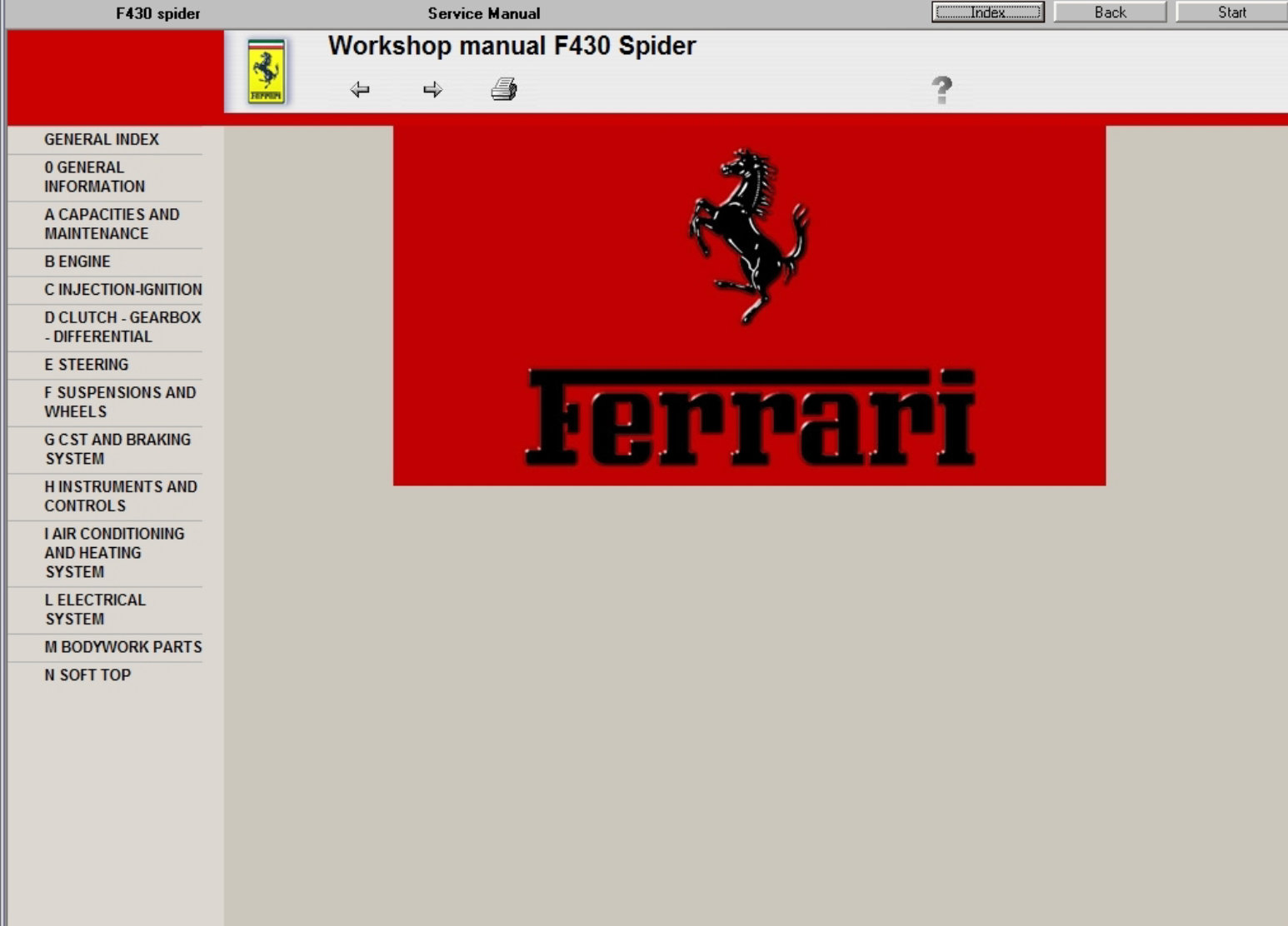 2004-2009 Ferrari F430 Spider Service & Repair Manual preview img 1