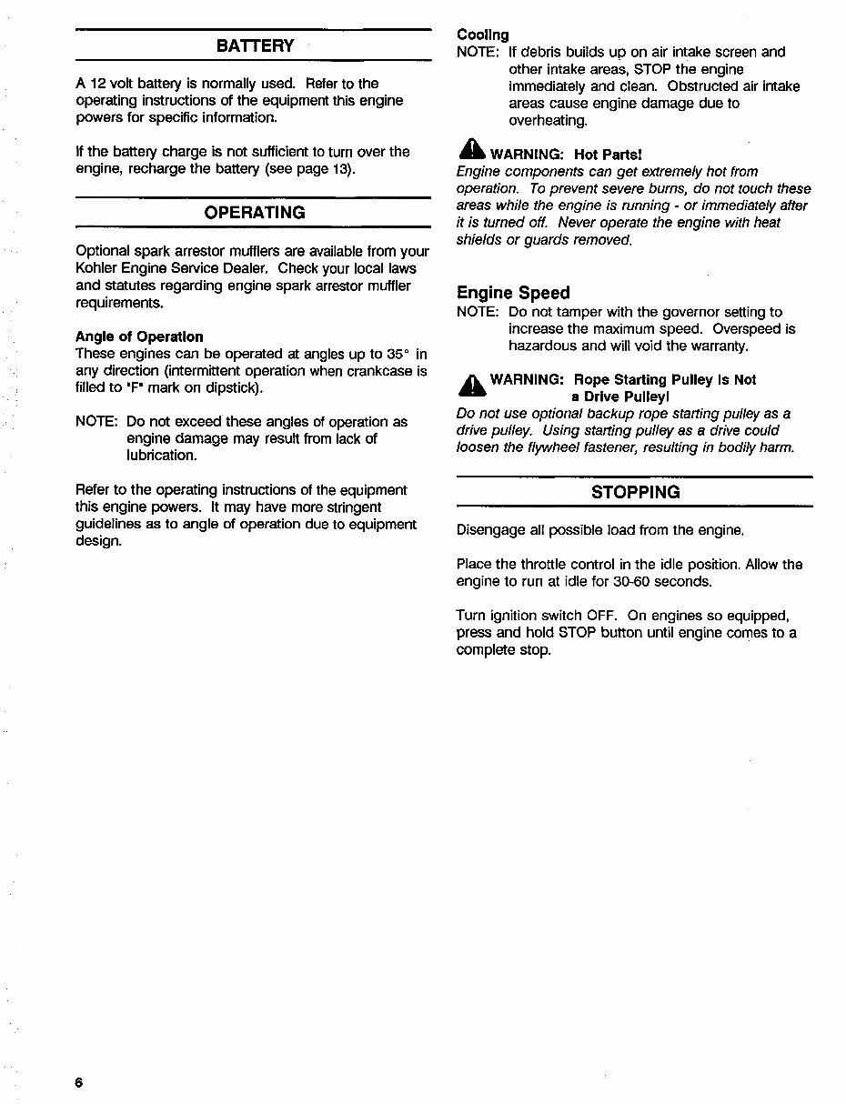 Kohler K91 K141 K161 K181 K241 K301 K321 K341 Single Cylinder Engine Workshop Service & Repair Manual preview img 6