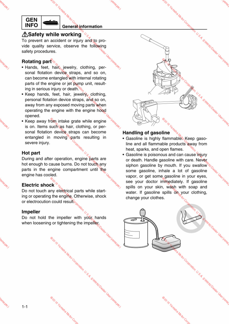 2014-2015 Yamaha AR190 SX190 Jet Boat Service & Repair Manual preview img 7