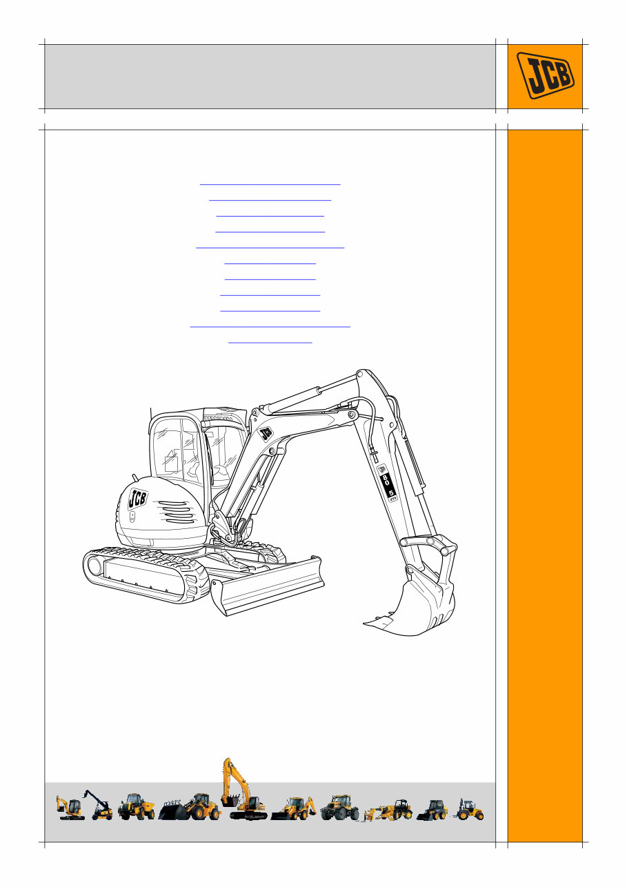 JCB 8040, 8045, 8050, 8055 Mini Excavators OEM Service & Repair Manual preview img 1
