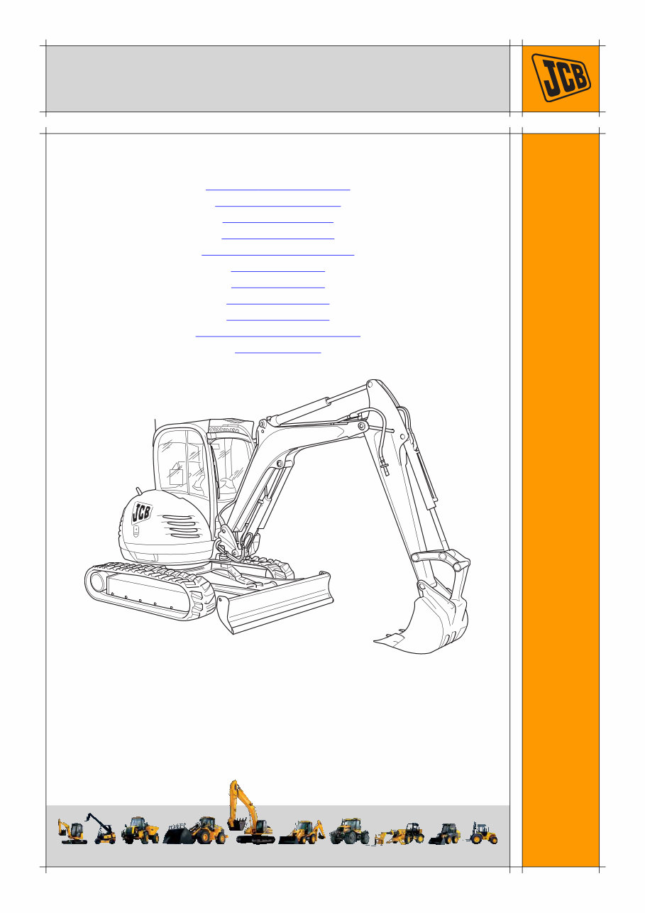 JCB 8040, 8045, 8050, 8055 Mini Excavators OEM Service & Repair Manual preview img 3