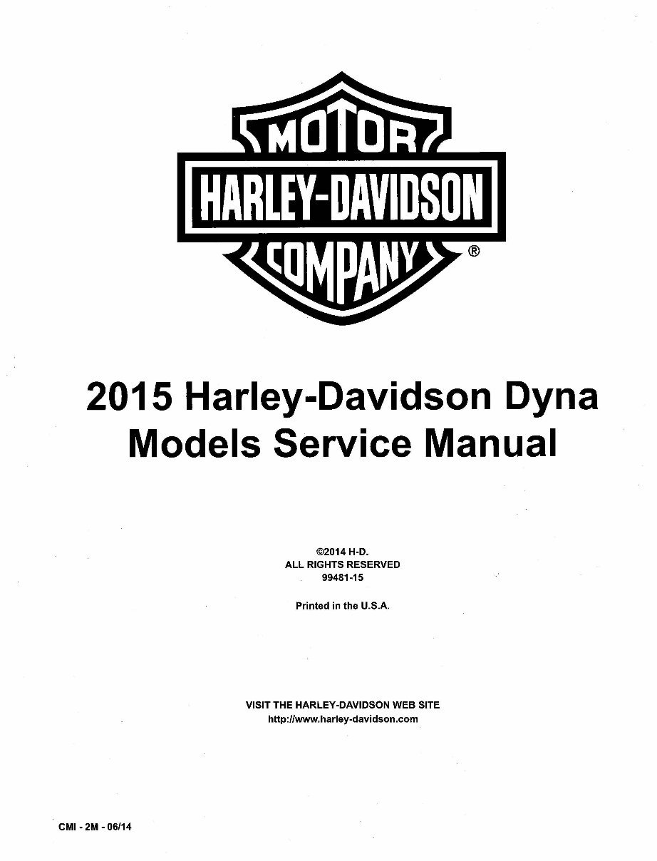 2015 Harley-Davidson FXDB Street Bob Service & Repair Manual preview img 2