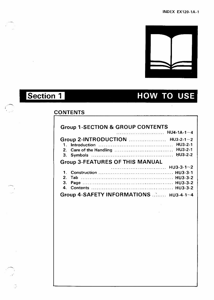Hitachi Ex100 Hydraulic Excavator Repair Manual preview img 1