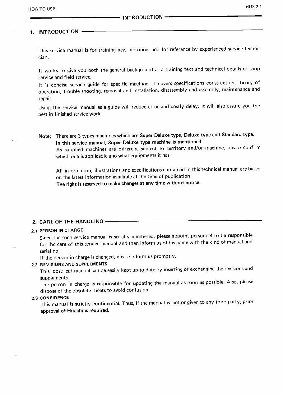 Hitachi Ex100 Hydraulic Excavator Repair Manual preview img 5