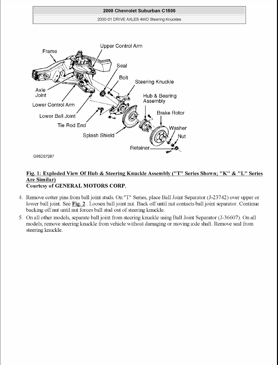 2000-2003 Chevrolet Suburban OEM Service & Repair Manual preview img 2