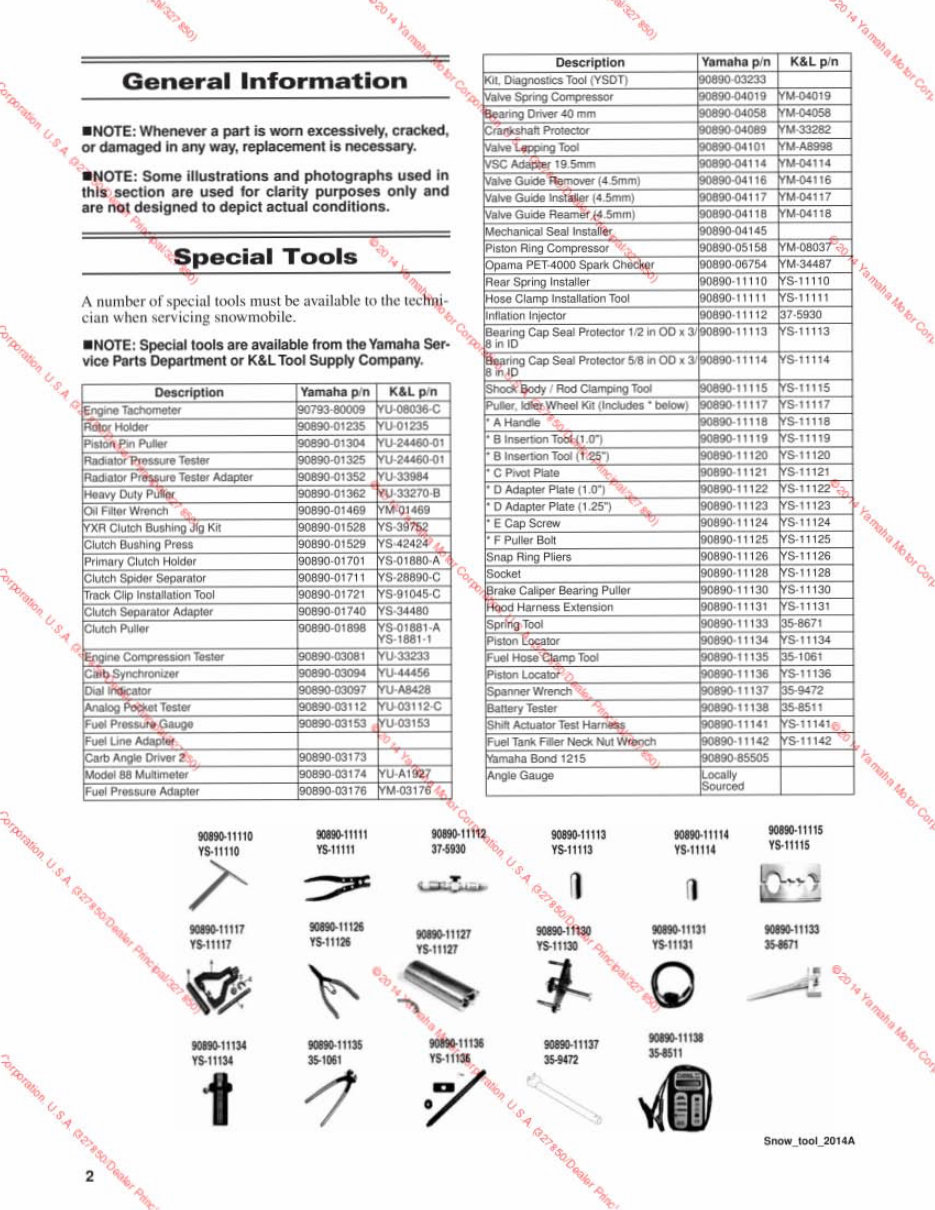 2014-2015 Yamaha SR Viper 4-Stroke Snowmobile Service & Repair Manual preview img 3