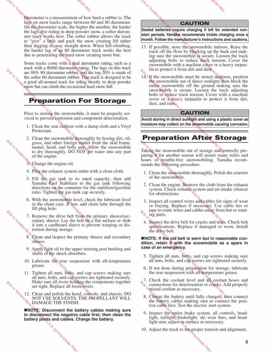 2014-2015 Yamaha SR Viper 4-Stroke Snowmobile Service & Repair Manual preview img 6