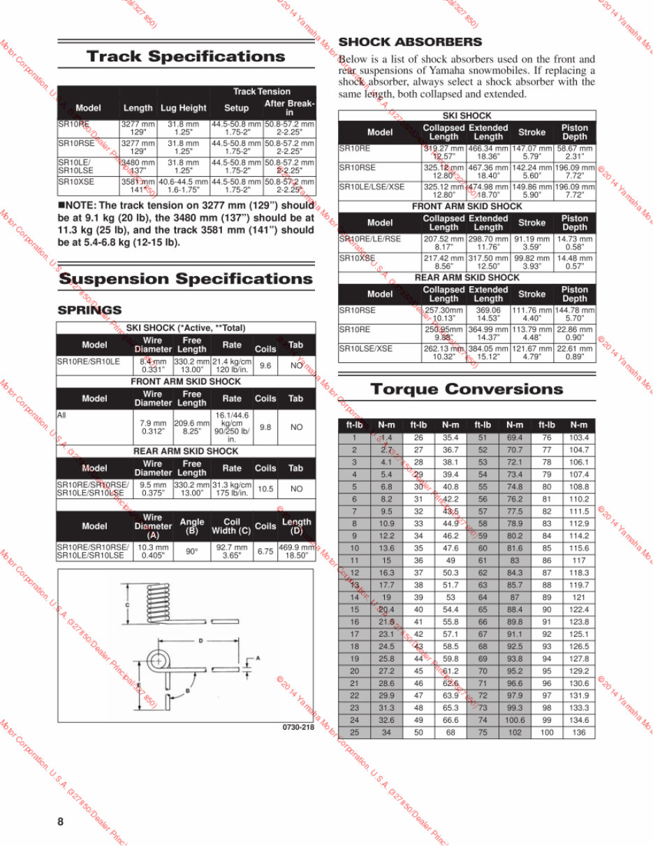 2014-2015 Yamaha SR Viper 4-Stroke Snowmobile Service & Repair Manual preview img 9