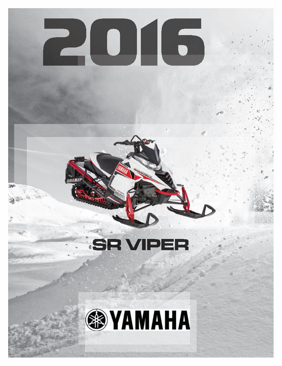 2016 Yamaha SR Viper 4-Stroke Snowmobile Repair Manual preview img 1