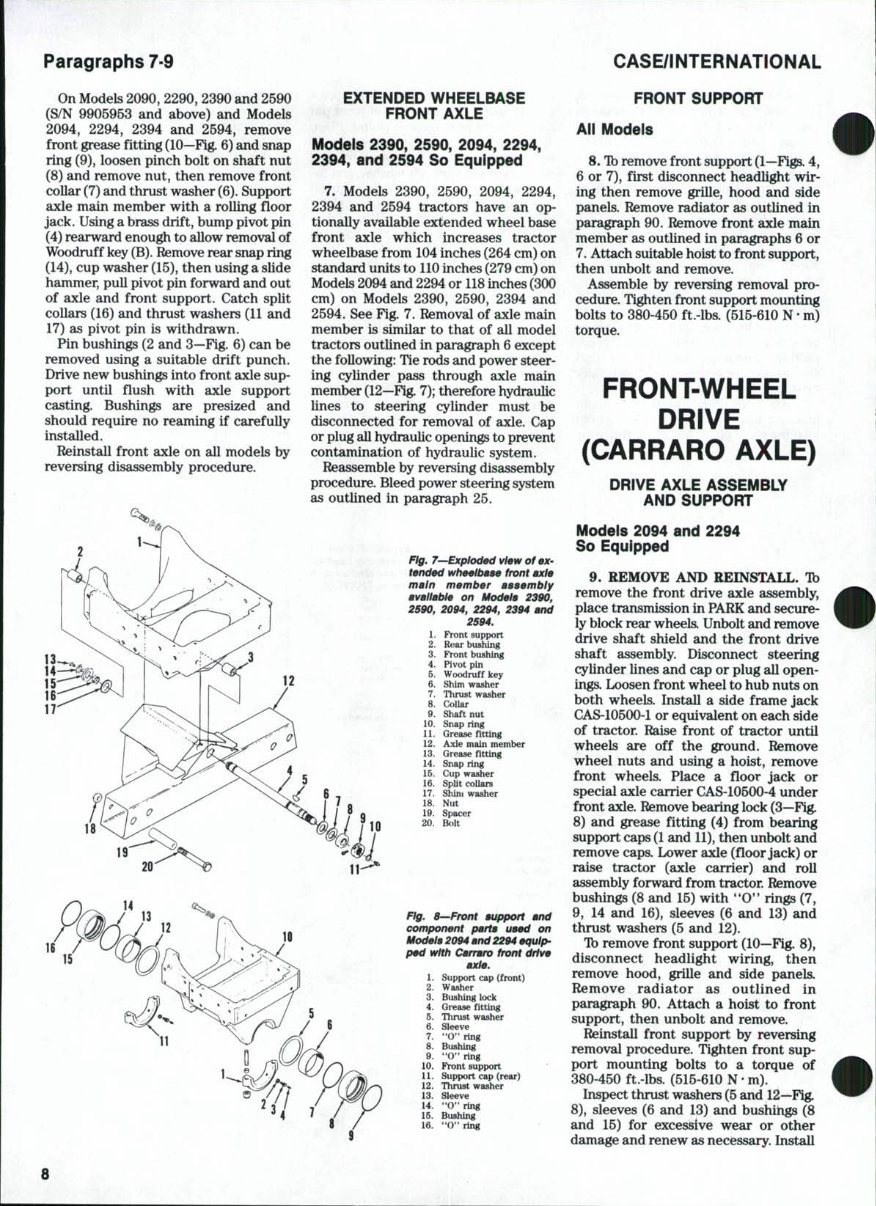 CASE 2290 Tractor Workshop Repair Service Manual preview img 7