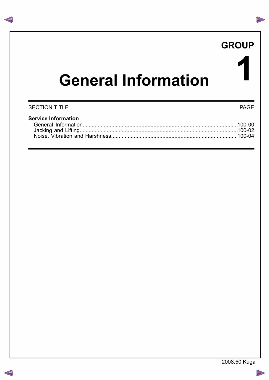 2011 Ford Kuga Service & Repair Manual preview img 5