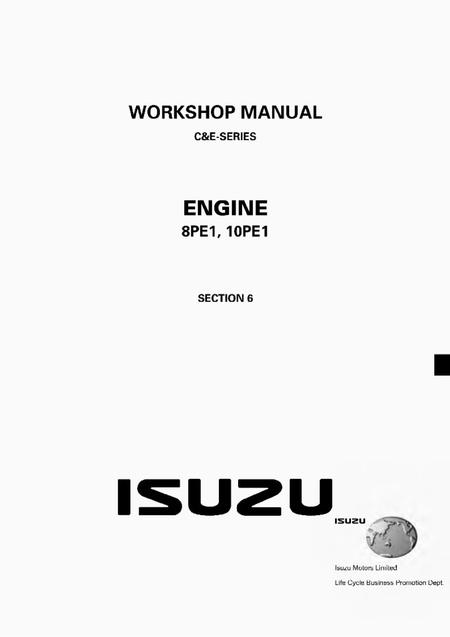 ISUZU 10PE1 8PE1 engine workshop repair manuals preview img 1