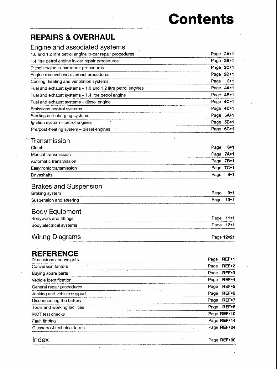 2002 VAUXHALL CORSA C Service and Repair Manual preview img 3