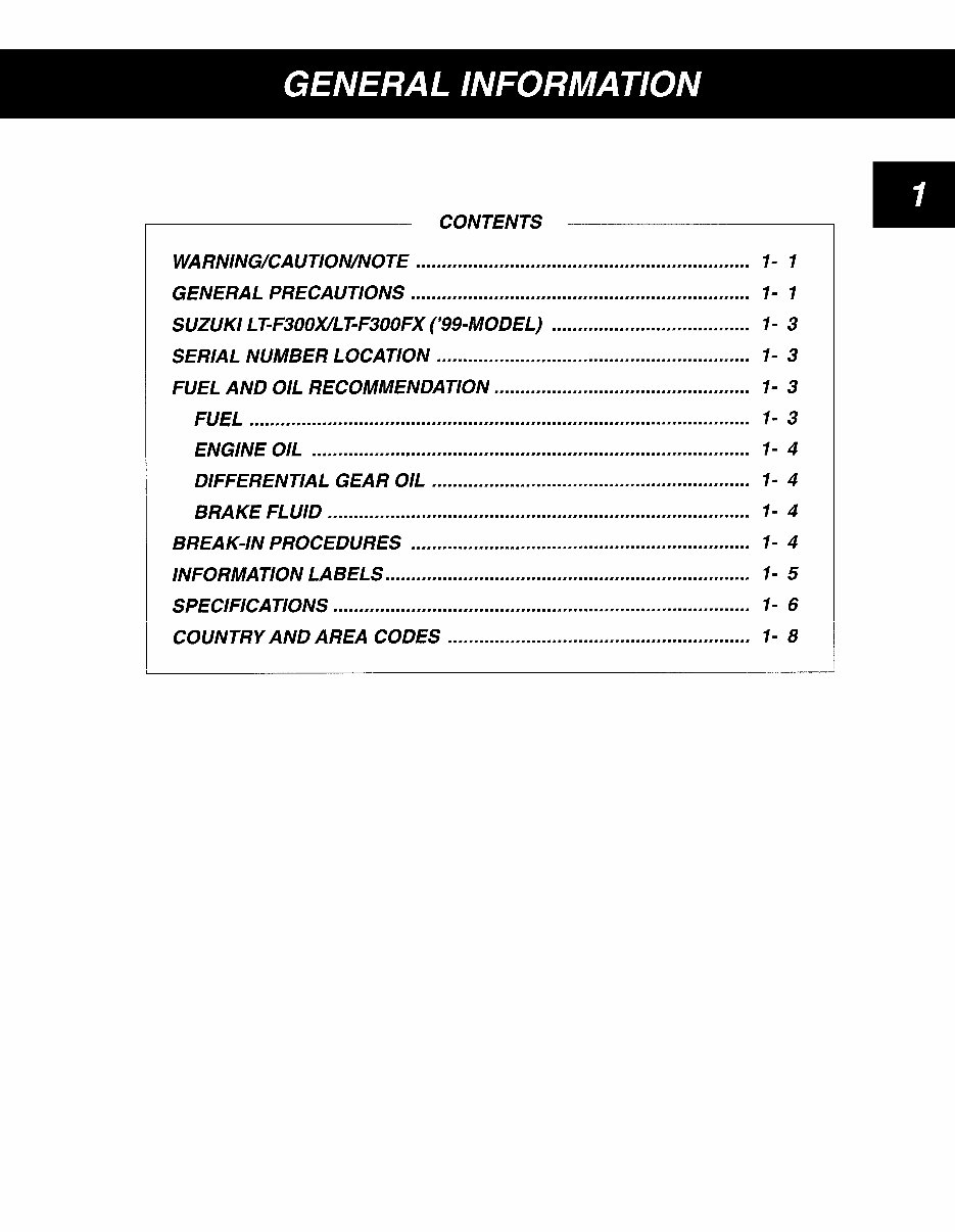 1999-2002 Suzuki LT-F300/300F KingQuad ATV OEM Service & Repair Manual preview img 5