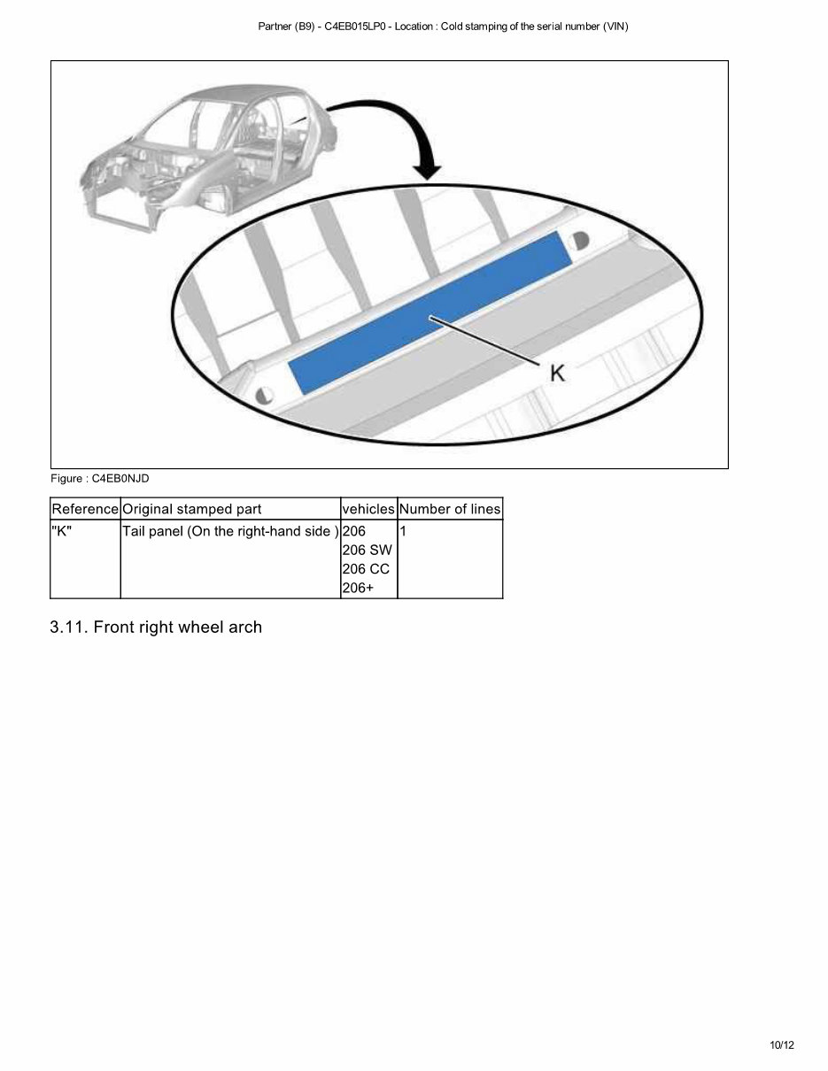 2013 Peugeot Partner Service & Repair Manual preview img 10