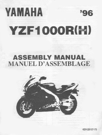 1996-1998 Yamaha YZF1000R Thunderace, YZF 1000 Service Manual Repair Manuals -and- Owner's Manual, Ultimate Set preview img 1