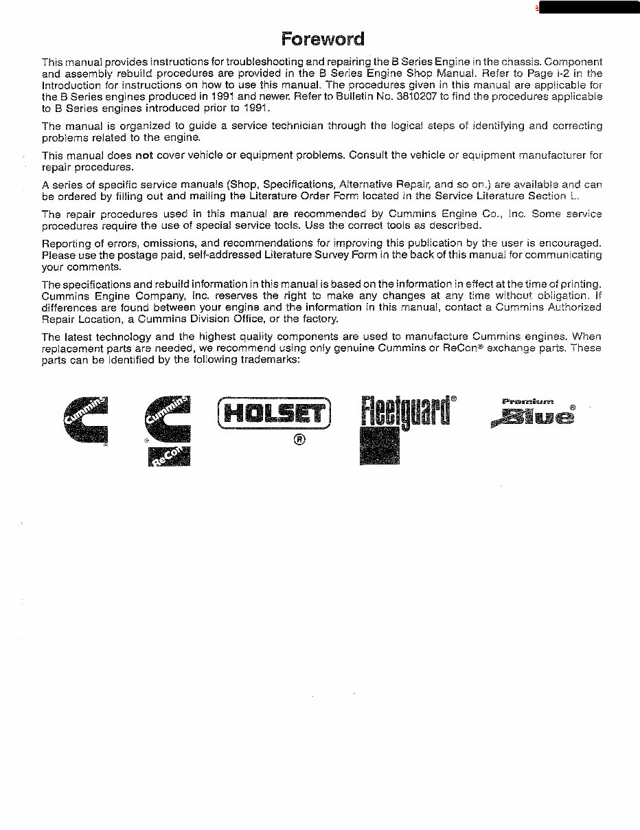 Cummins 6BT5.9 Engine OEM Service & Repair Manual preview img 3