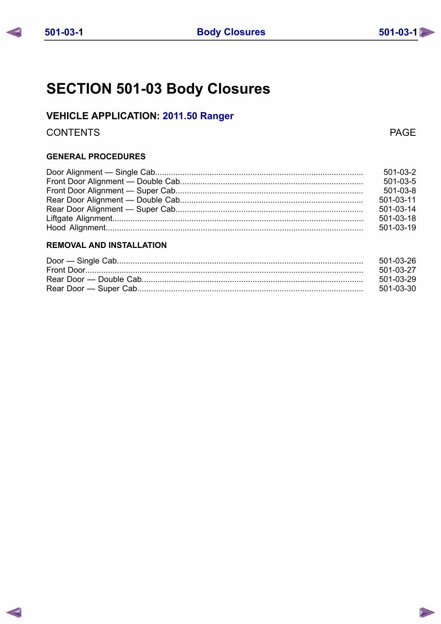 2012 Ford Ranger (T6) Service & Repair Manual preview img 10