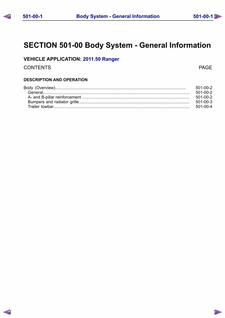 2012 Ford Ranger (T6) Service & Repair Manual preview img 3