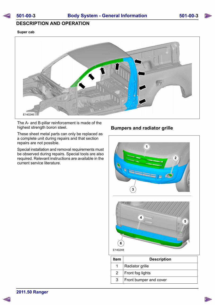 2012 Ford Ranger (T6) Service & Repair Manual preview img 5