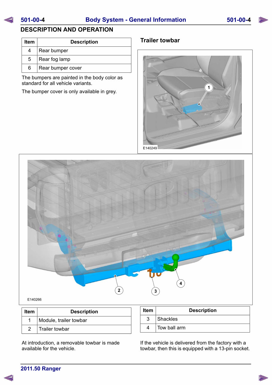 2012 Ford Ranger (T6) Service & Repair Manual preview img 6