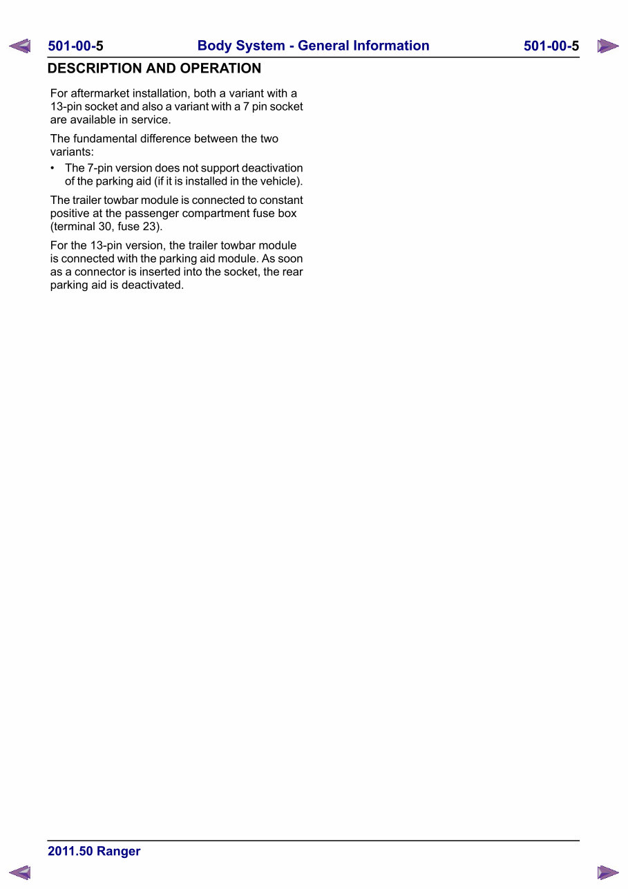2012 Ford Ranger (T6) Service & Repair Manual preview img 7
