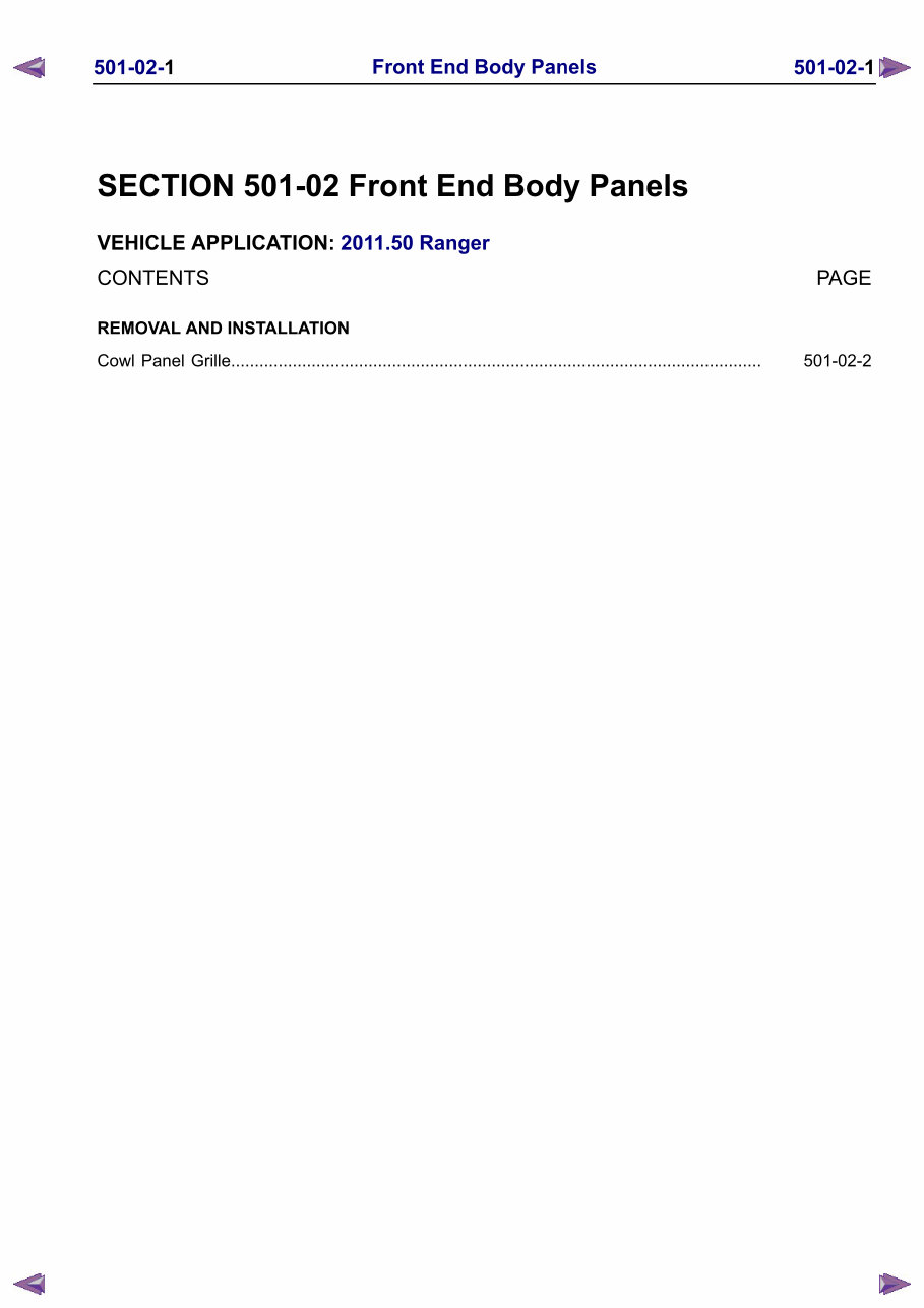 2012 Ford Ranger (T6) Service & Repair Manual preview img 8