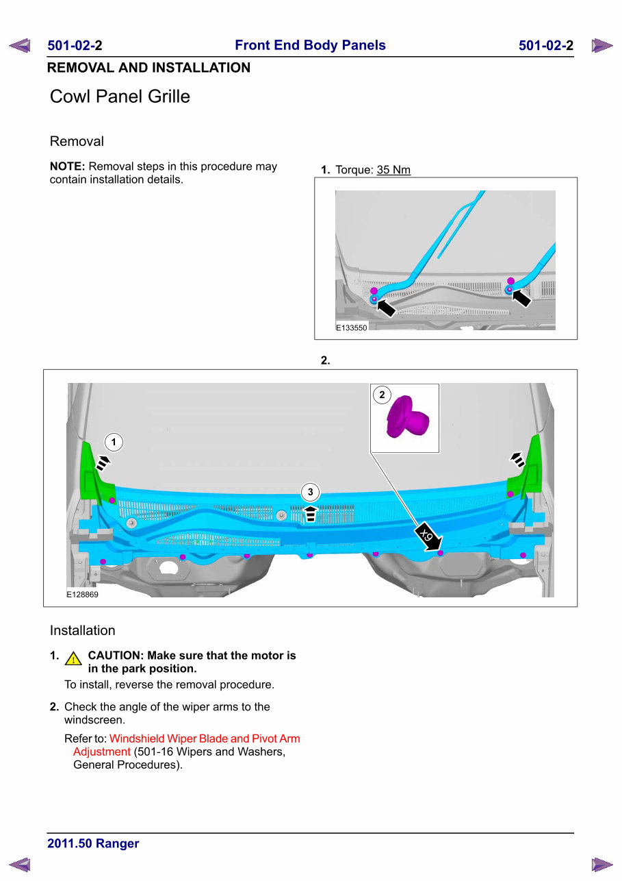 2012 Ford Ranger (T6) Service & Repair Manual preview img 9