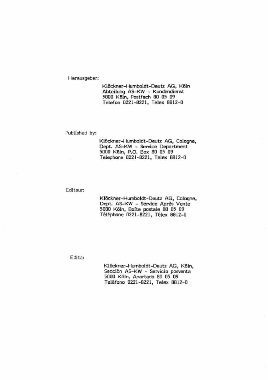 1986-1988 Deutz FL511 Engines OEM Service & Repair Manual preview img 3