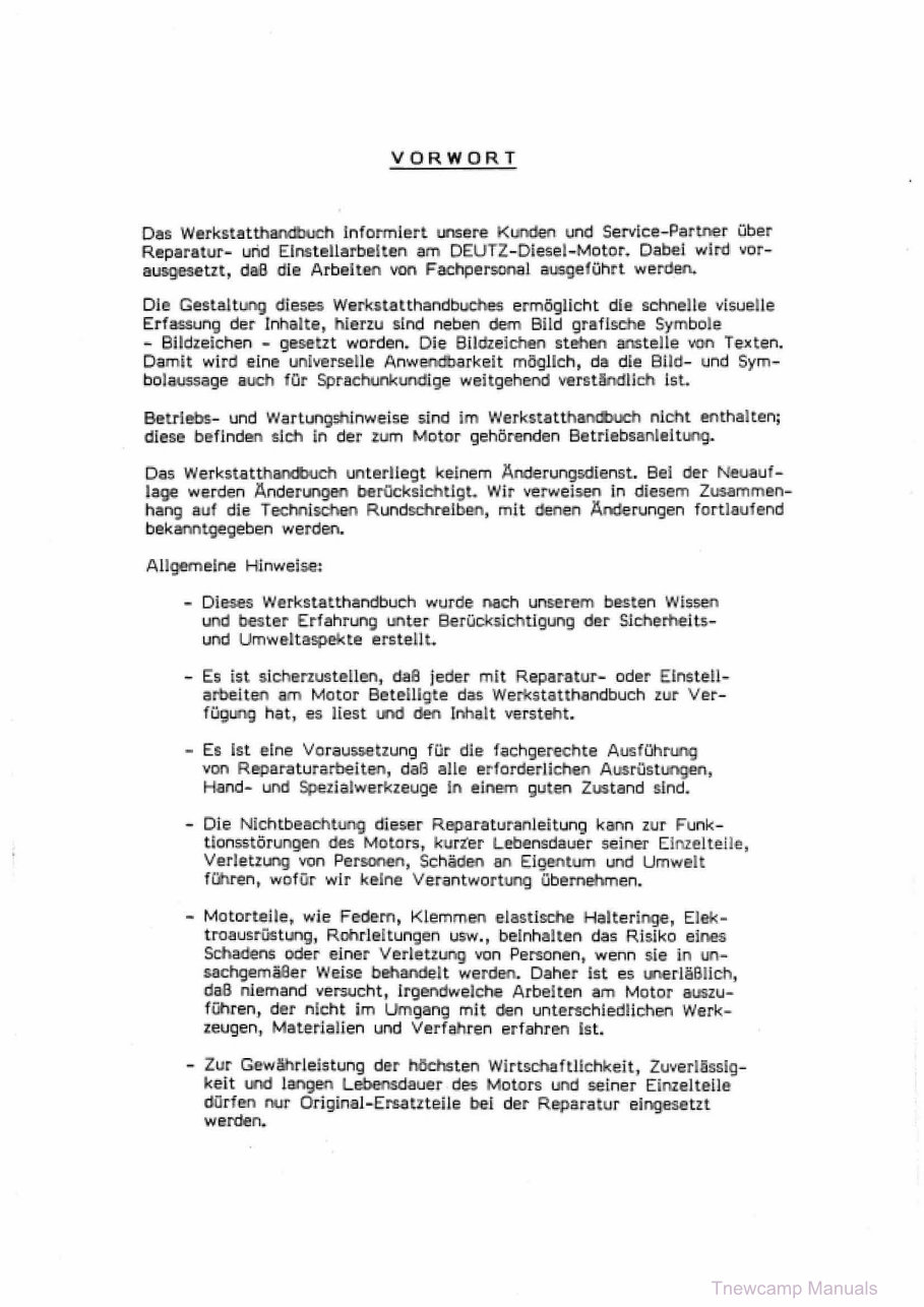 1986-1988 Deutz FL511 Engines OEM Service & Repair Manual preview img 4