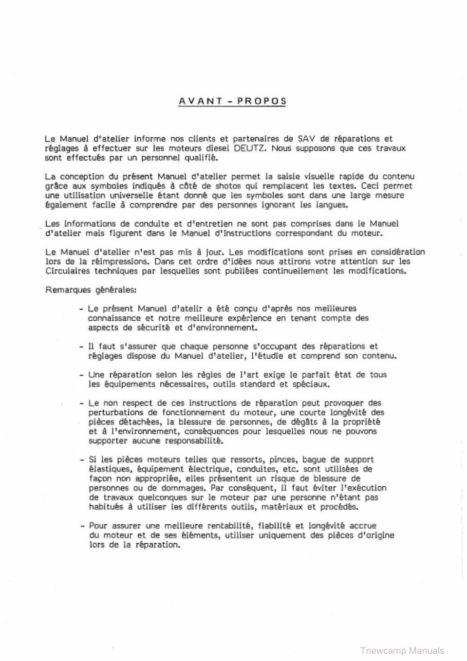 1986-1988 Deutz FL511 Engines OEM Service & Repair Manual preview img 6