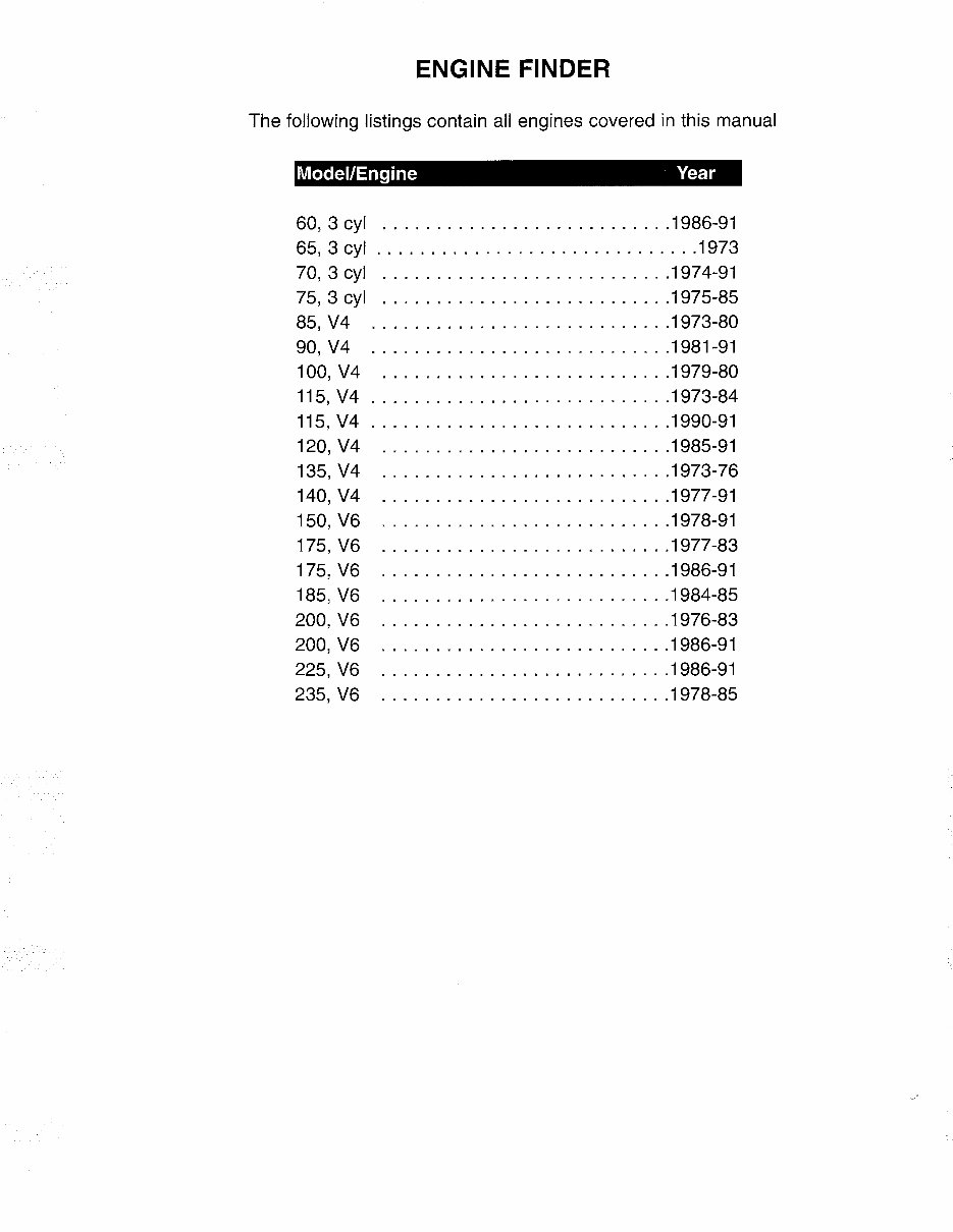JOHNSON EVINRUDE OUTBOARD 200HP V6 Full Service & Repair Manual 1976-1983 preview img 1