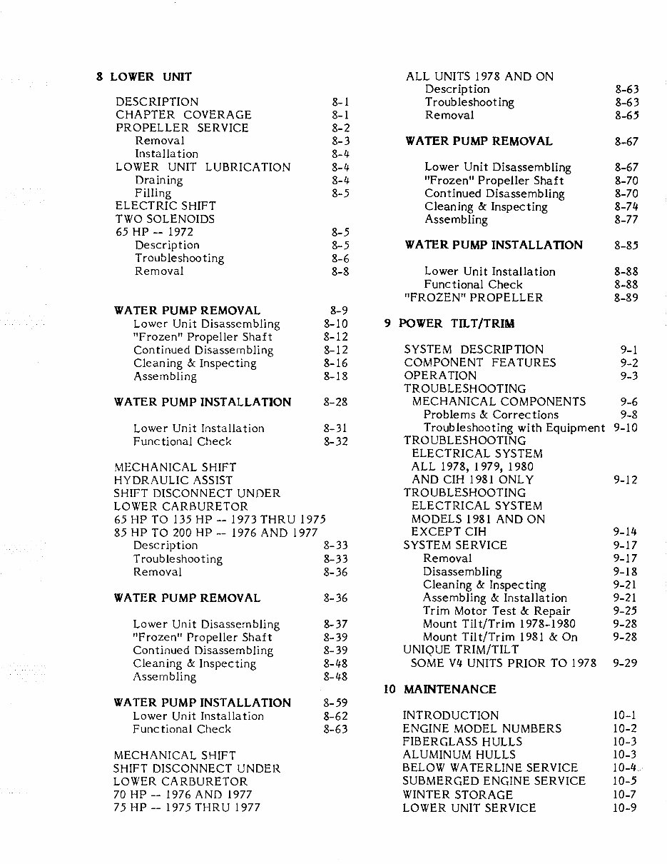 JOHNSON EVINRUDE OUTBOARD 200HP V6 Full Service & Repair Manual 1976-1983 preview img 5