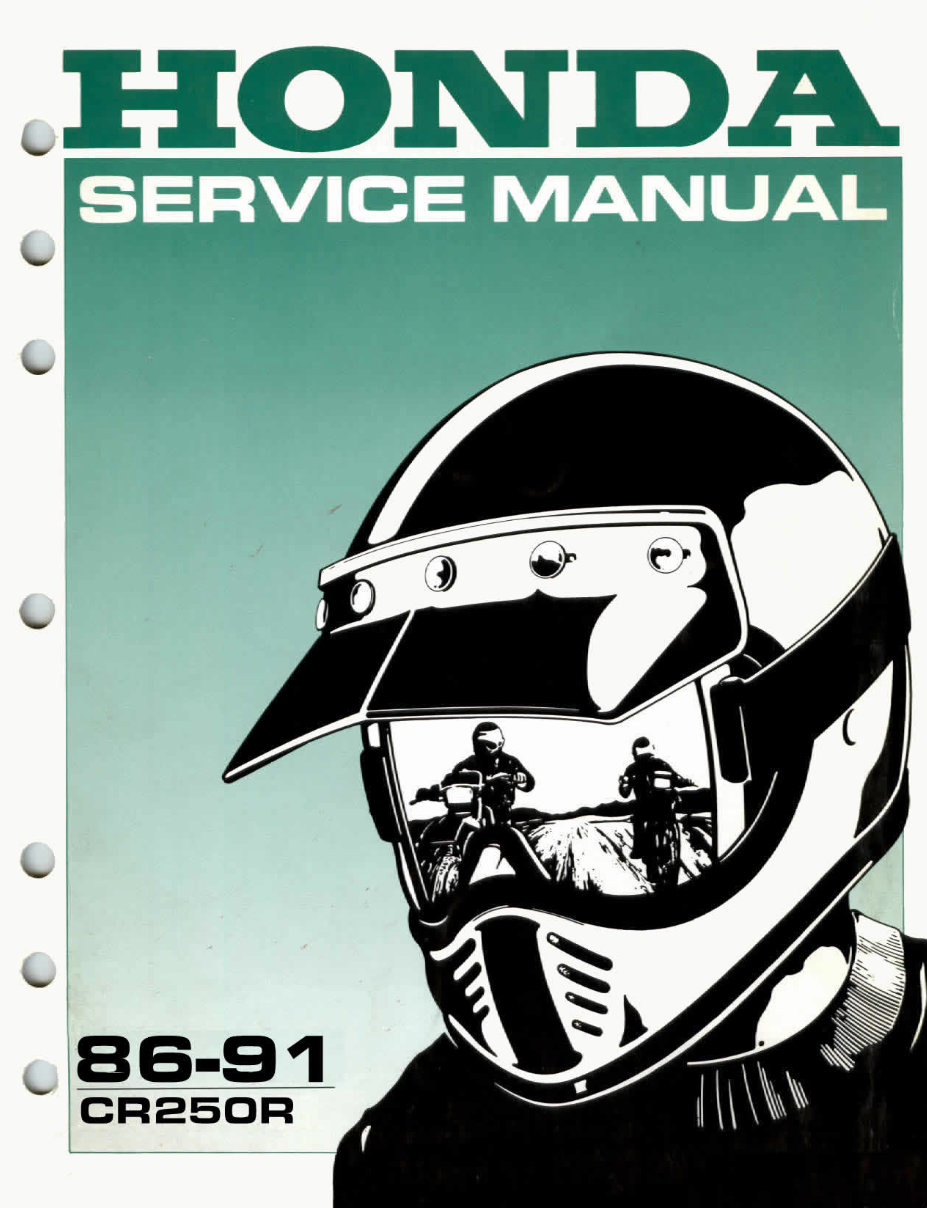 1986-1991 CR250R Service & Repair Manual preview img 1