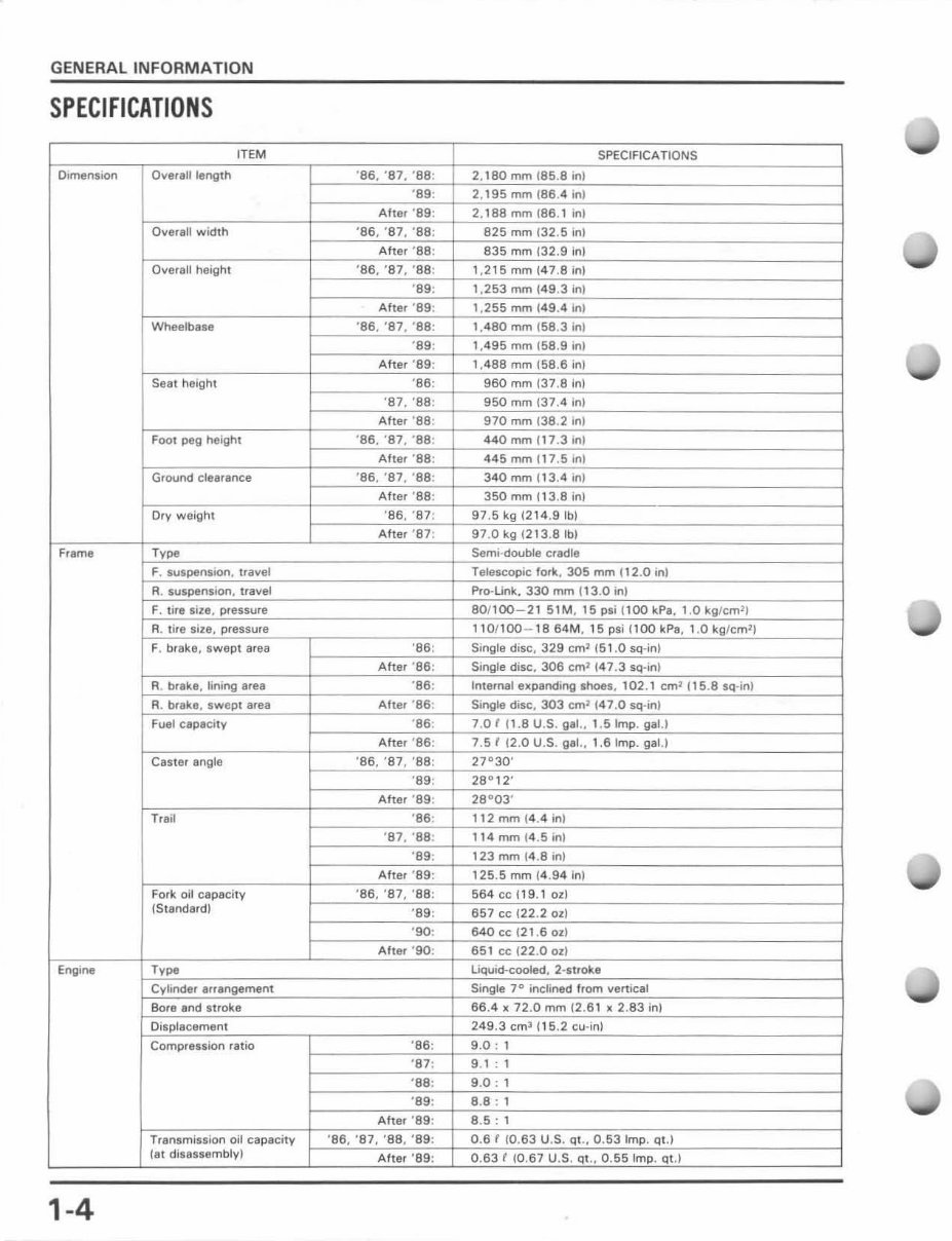 1986-1991 CR250R Service & Repair Manual preview img 7