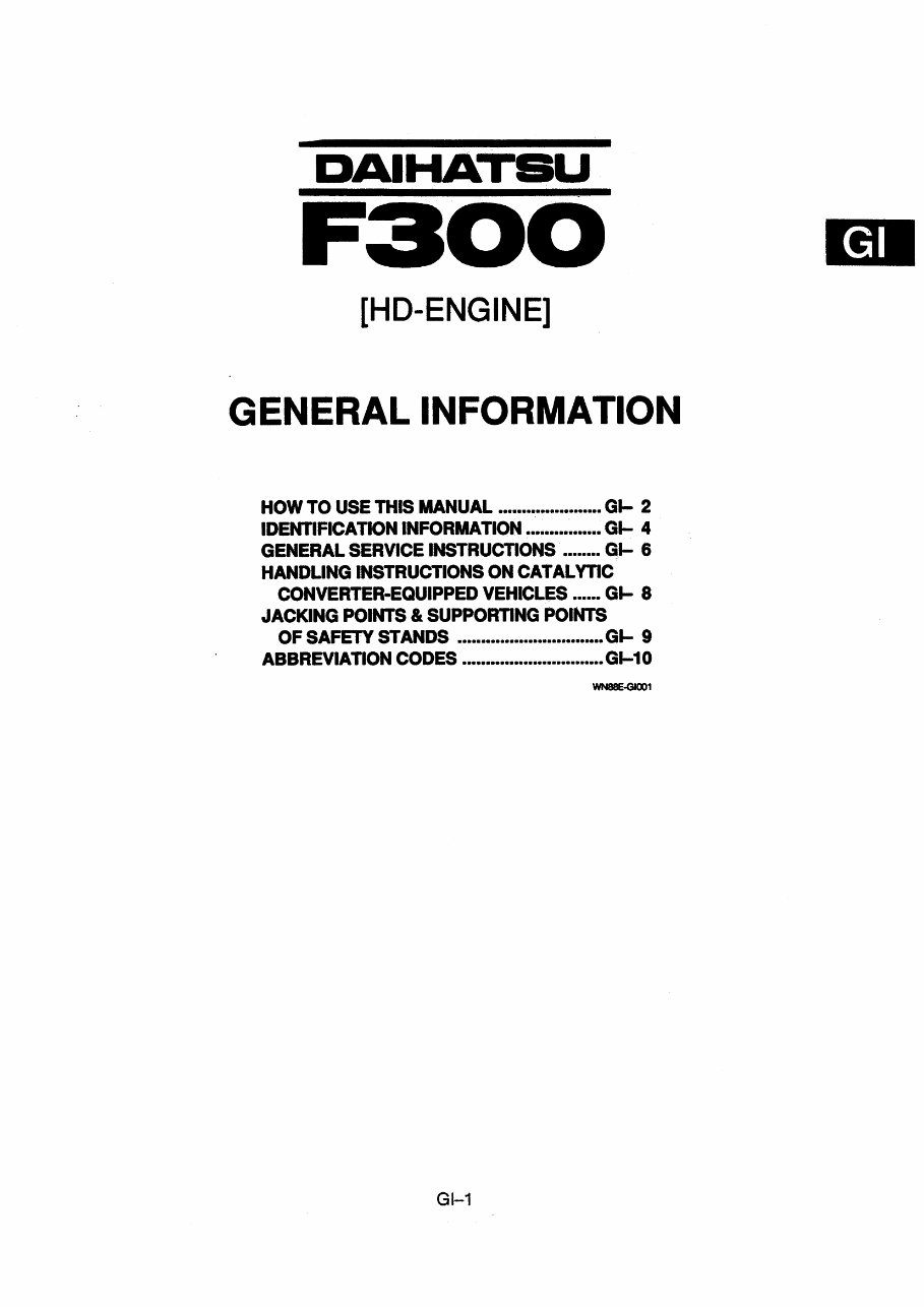 1987-1998 Daihatsu Feroza Repair Manual preview img 3