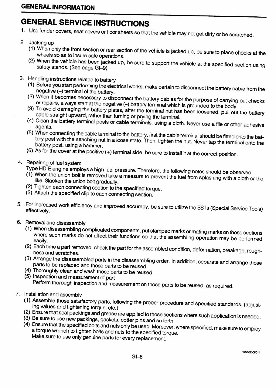 1987-1998 Daihatsu Feroza Repair Manual preview img 8