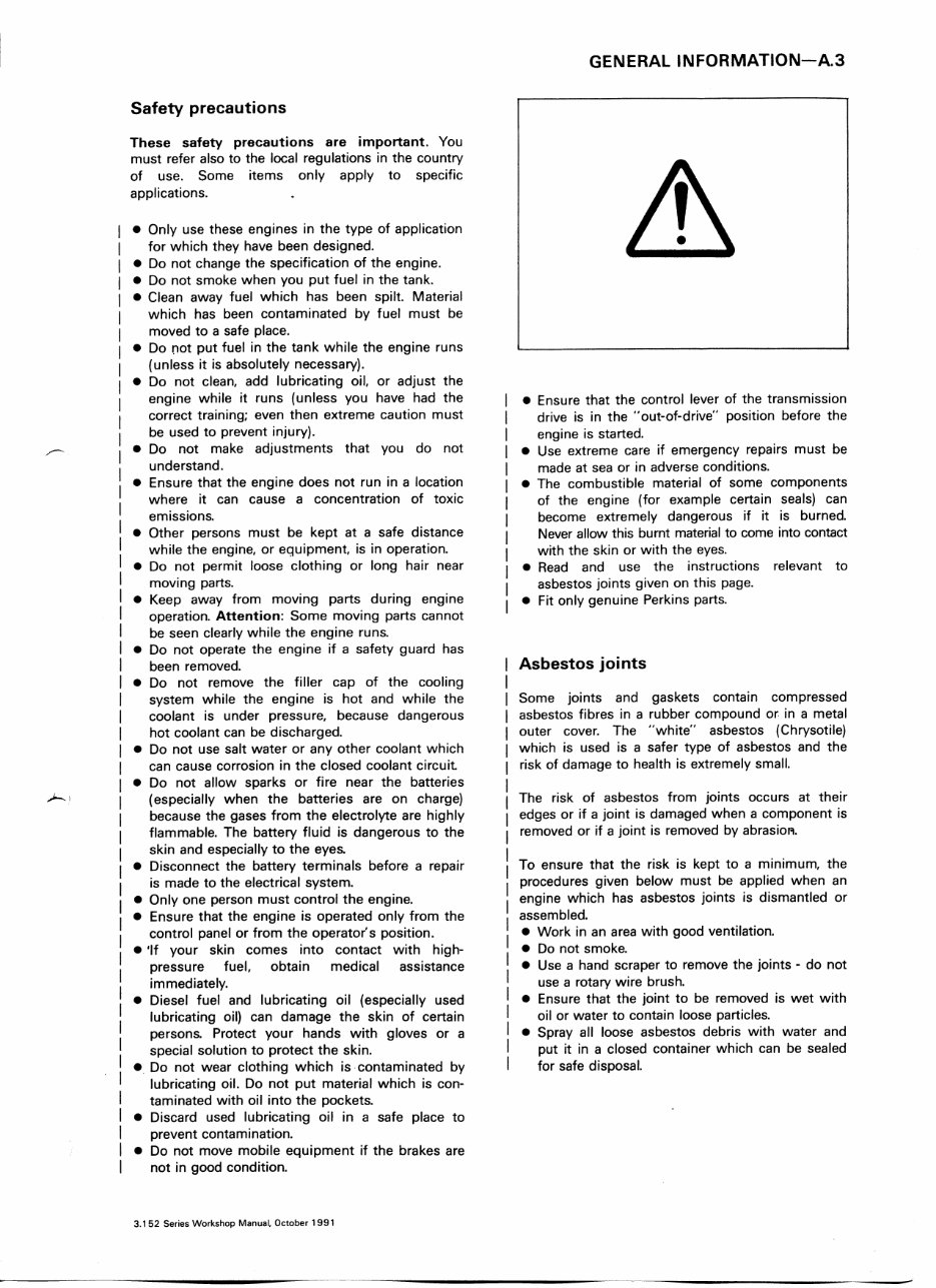 1991-Onwards Perkins 3.152 Series Diesel Marine Engine Service & Repair Manual preview img 7