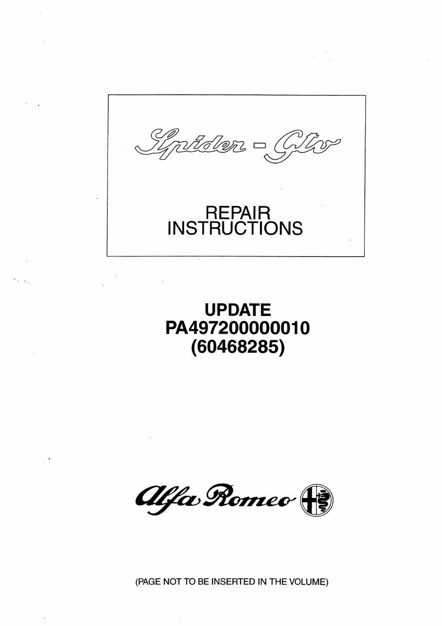 1996-2003 Alfa-Romeo GTV Service Repair Manual 1996 1997 1998 1999 2000 2001 2002 2003 preview img 4