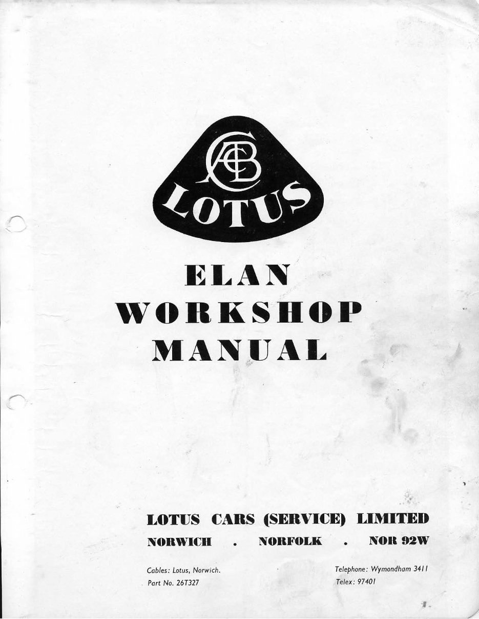 1962-1975 Lotus Elan Service & Repair Manual | eManualOnline