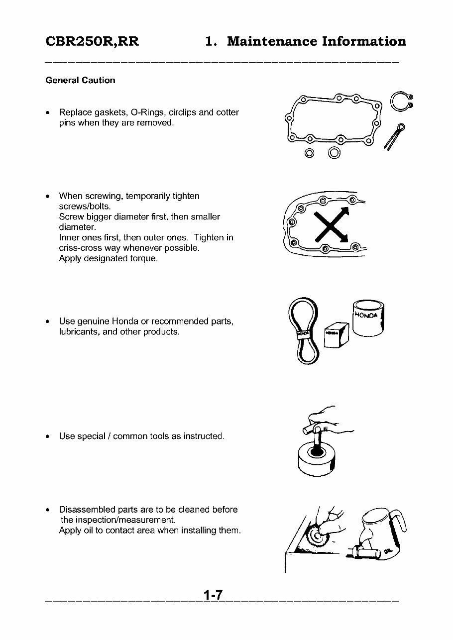 1986-1998 Honda CBR250 Four CBR250R CBR250RR Service & Repair Manual preview img 9