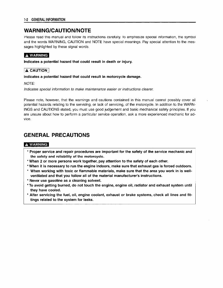 2002 Suzuki SV650 SV 650 Service & Repair Manual preview img 5